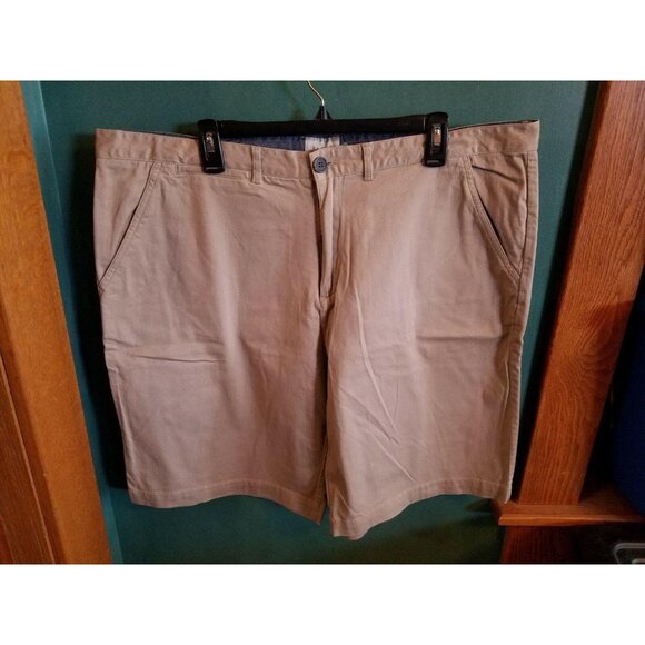 Jachs Mens Stretch  Flat Front Shorts  Khaki Size 42 - Picture 1 of 6